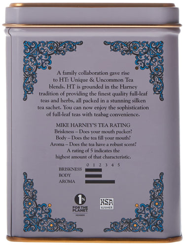 Harney & Sons Caffeinated Tea Tin Sachets, Black Currant, 20 Count